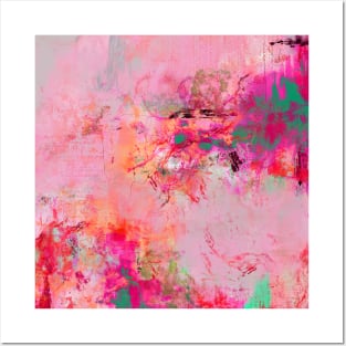 Pink Abstract Digital Fine Art Posters and Art